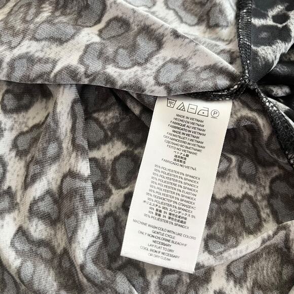 MICHAEL Michael Kors Black Leopard Animal Print Kaftan Tunic Beach Coverup 1X - Picture 6 of 7